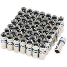 Kompressions-RG6-F-Stecker-Koaxialadapterstecker für Kabelfernsehen (50er-Packung)