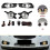 Car Front Bumper LED Fog Light Kits for 2009-2014 2