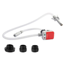 Draagbare brandstofpomp voor elektrische auto's met automatische stopfunctie voor het verpompen van dieselbrandstof.