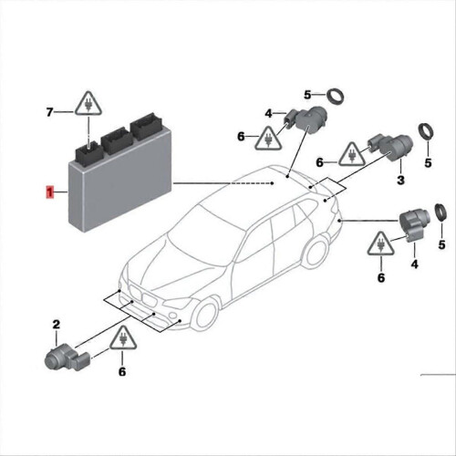 3 Plug Park Distance Control Unit Module Reversing Radar Ranging Module 9252636, 66209252636 for X1 1
