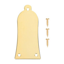 Metall-Halsstababdeckung mit 3 Löchern und Schrauben, Ersatzteil für Gitarre und Bass (Gold)