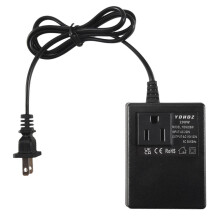 1 Stück 200-W-Spannungswandler-Transformator 220 V auf 110 V Abwärts-Reisespannungswandler mit US-Stecker