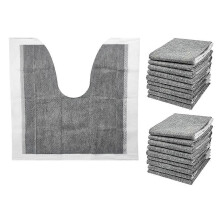 30 stuks wegwerpbare toiletmatten, absorberende toiletvloerbeschermers, antislip toiletmatten voor zindelijkheidstraining, U-vormige toiletmat