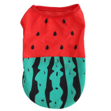 Zomerse kleding voor huisdieren: Watermeloen, varkensvest, lichtgewicht, mouwloos T-shirt met antiaanbaklaag (Watermeloen XXL)