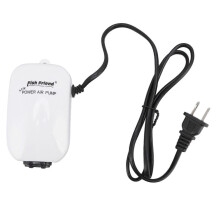 Ultraleise und leistungsstarke Sauerstoffpumpe für Aquarien mit zwei Ausgängen, US-Stecker, 110 V, 3 W