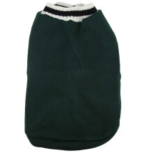 Hondentrui in campusstijl, gebreide V-hals trui, huisdiertrui voor de herfst en winter, groen L