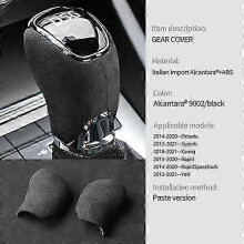 Skoda Octavia Superb Kamiq Rapid Spaceback Yeti Alcantara Suede Gear Shift Knob Cover Interior Styling Trim