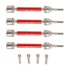 RC Drive Shaft Steel Adjustable Stable Front Rear Transmission Shaft for Traxxas 1/10 MAXX 2.0 Red