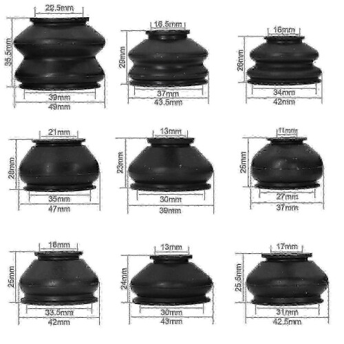 Universal Rubber Dust Boot Kit for Car Suspension and Steering Components 2
