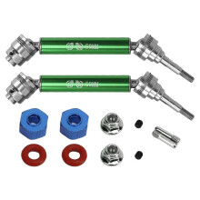 1 Pair RC Front Drive Shaft Steel Aluminum Alloy Rustproof 1/10 Front Transmission Shaft for TRAXXAS Green