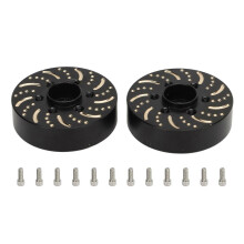 Messing wielgewichten, messing 6-gaats wielnaafadaptergewicht voor 1,9 inch en 2,2 inch beadlock velgen (12 mm).