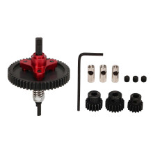 RC Differential Gear Set 54T Universal Differential Gear 15T 17T 19T RC Replacement Pinion Gear for Traxxas Slash Red