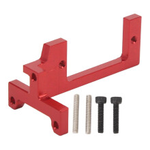 RC Servo Mounting Bracket Aluminum Alloy Stylish RC Transmission Servo Mount Base Fit for Tamiya 1/14 Tractor Truck Red