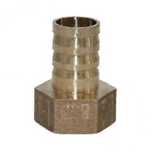 Set van 2 messing koppelingen met slangtule van 19 mm naar 3/4" NPT binnendraad.
