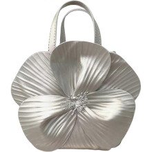Schoudertas met 3D-bloemen voor dames, crossbodytas van PU-leer, avondclutch, handtas, trouwtas.