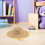 Children Straw Hat Beige Lightweight Adjustable Drawstring Sun Hat 3