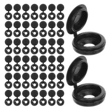 200pcs Decorative Plastic Screw Caps Hinged Covers for Screw Protection Easy Installation Plastic End Caps for DIY Furniture Aesthetics Flip Tops