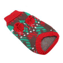 Warme, ademende coltrui met kerstmotief voor honden en katten, geschikt voor de winter (maat S).