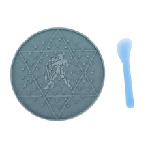 Dog Silicone Licking Tray Safe Soft Easy to Clean Silicone Licking Tray for PetsAquariuses Grey