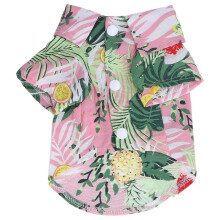Schattig, ademend katoenen Hawaiiaans T-shirt voor huisdieren, geschikt voor katten, honden en konijnen.