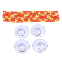 Hamster Woven Hammock Multifunctional Comfortable Safe Reptile Woven Net with Strong Suction Cup Red and Yellow Mix Rectangular Hammock Large