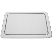 Edelstahl-Abfalldeckel für die Arbeitsplatte, für gewerbliche Nutzung, silberfarben, 20,00 x 13,50 x 3,30 cm, Einbauversion, 1 Stück