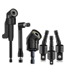 Juego de 6 accesorios de taladro de ??ngulo recto con adaptador de taladro de ??ngulo de 105?? y adaptador de vaso de grado de impacto.