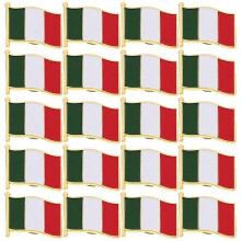 Italiaanse vlagspeld van metaal, casual kleding, ijzeren materiaal, klemfunctie, 20 stuks