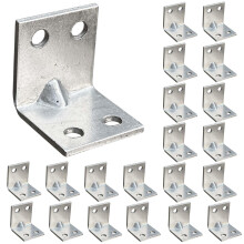 OMIDEAS 20 x Corner Brackets 20 x 20 x 20 Angle Reinforced Metal Braces Woo