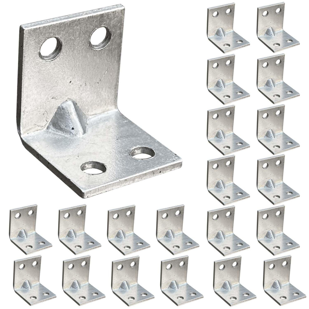 Omideas 20 X Corner Brackets 20 X 20 X 20 Angle Reinforced Metal Braces Woo 3044288744765