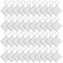 120 quadratische Schlüsselanhänger-Rohlinge für Sublimationsdruck mit doppelseitigem Wärmetransferdruck zum Selbermachen und Basteln