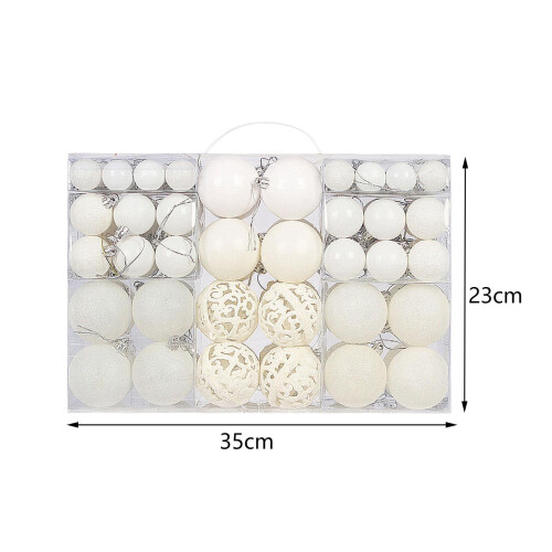 Christmas Ball Ornaments White 100 Pieces 1