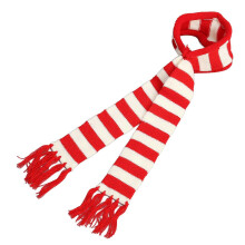Kerstsjaal met strepen voor honden, gemaakt van zacht polyester, warm en verstelbaar, gebreid voor honden en katten.