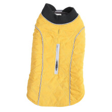 Hondenwinterjas Retro Verdikt Warm Huisdier Wintervest met Reflecterende Details voor Middelgrote en Grote Honden Geel L