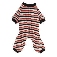 Gestreepte hondenpyjama, klassiek, lichtgewicht, warm, comfortabel, rekbaar, hondenpakje voor de lente.