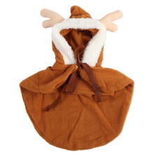 Schattig kerstkostuum voor honden in de vorm van een eland: zacht, warm, losvallend en modieus elandjasje voor kleine honden (maat XL).