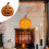 Plastgresskarlykt med lys - Halloween-dekorasjon 3