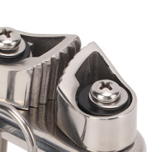 Bootklem met draadgeleidingsring, zeilbootpilatesapparatuur, 316 roestvrij staal, spiegelgepolijst, voor 10 mm touw