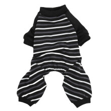 Hondenpyjama, warm, comfortabel, rekbaar, met 4 poten, gestreept, geschikt voor kleine honden en katten, maat XS