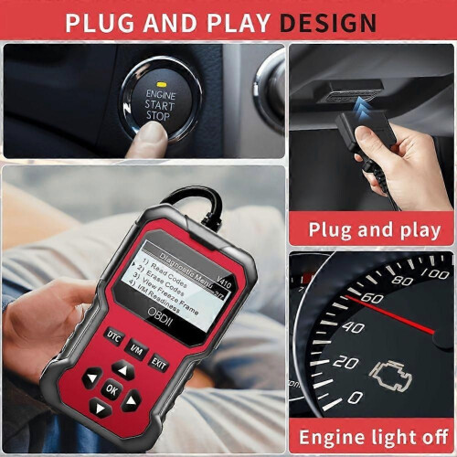 Car Obd2 Scanner Diagnostic Tool Code Reader Can Diagnose All Obd Ii Protocol Cars Since 1996 Scan Tool Red 2