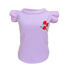 Hundeshirt, atmungsaktiv, weich und bequem, Weste mit Rüschenärmeln, Sommerkleidung für Haustiere, Lila, Größe L