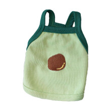 Hondentopjes met een modieus en schattig cartoonpatroon, ademend en comfortabel, mouwloos, geschikt voor kleine honden en katten, groen S