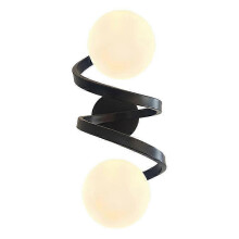 Ronde glazen wandlamp met driekleurig, variabel licht en dubbele kop, geschikt voor slaapkamers en gangen (2025)