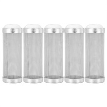5 Stück Edelstahl-Aquarienfilter-Einlasskorb mit Garnelenschutz (12 mm)