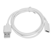 USB-Ladekabel-Adapterkabel (USB auf Typ-C-Buchse) für Huawei Freelace und Honor Xsport, Weiß, 1 m