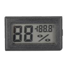 Digitales LCD-Hygrometer, Innenthermometer, Feuchtigkeitsmesser für Zuhause, Büro, Gewächshaus (Schwarz)