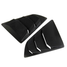 Embellecedor de persiana para ventana lateral trasera de coche, de fibra de carbono ABS, compatible