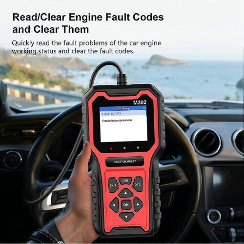 M302 Automotive Read Clear Engine Fault Codes Diagnosis Tool Supporting All Vehicle Models Using OBD2 EOBD Protocols 1