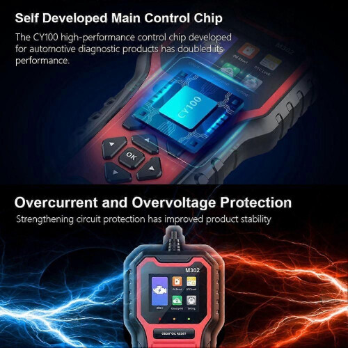 M302 Automotive Read Clear Engine Fault Codes Diagnosis Tool Supporting All Vehicle Models Using OBD2 EOBD Protocols 2