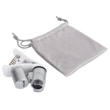 60x vergrootglas voor mobiele telefoons, camera, LED-microscoop met clip voor iPhone